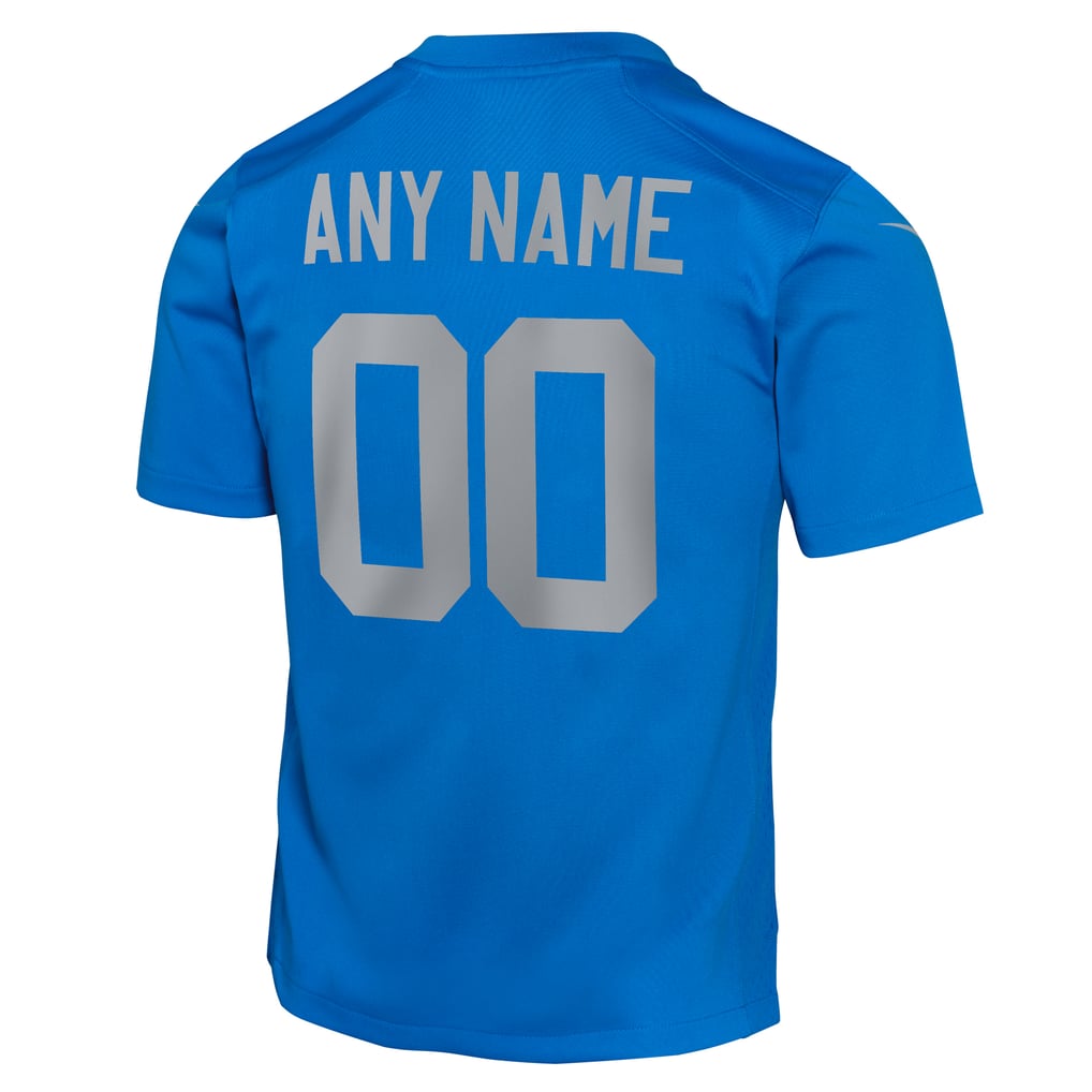 Youth Detroit Lions Nike Blue Alternate Custom Game Jersey - Image 4