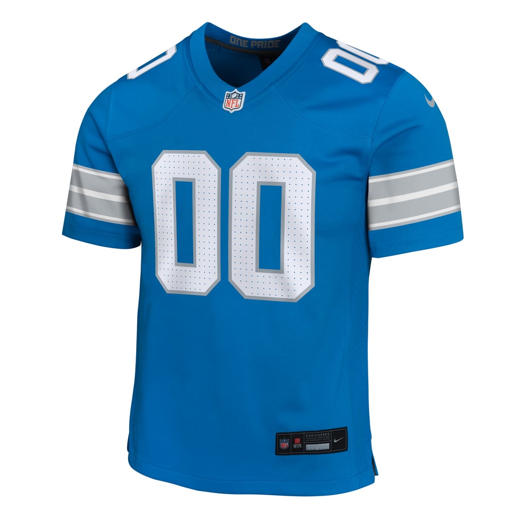 Youth Detroit Lions Nike Blue Custom Game Jersey - Image 3