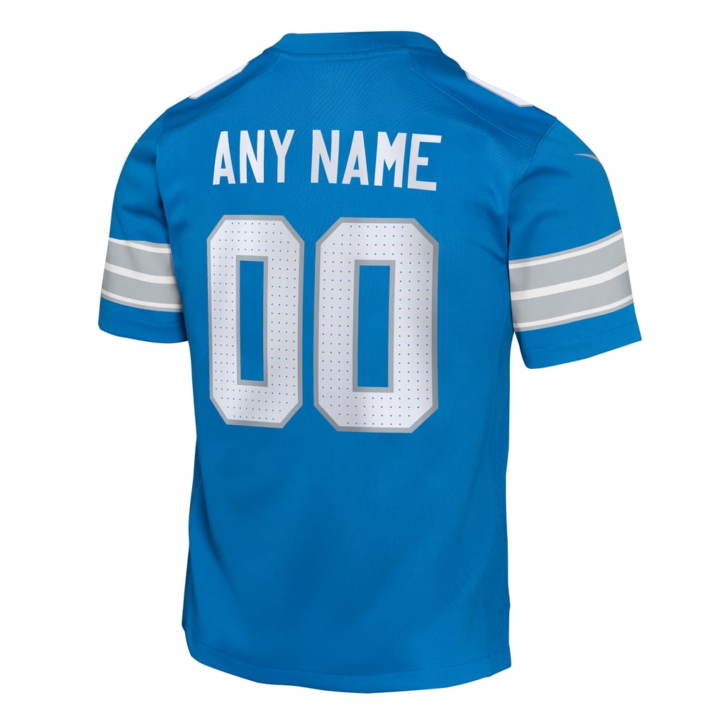 Youth Detroit Lions Nike Blue Custom Game Jersey - Image 4