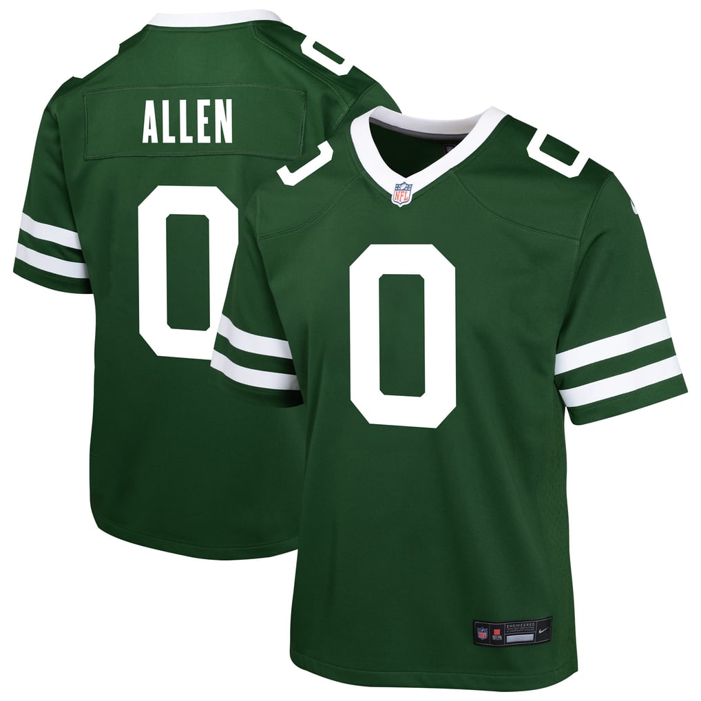 Youth New York Jets Braelon Allen Nike Green Team Game Jersey - Image 2