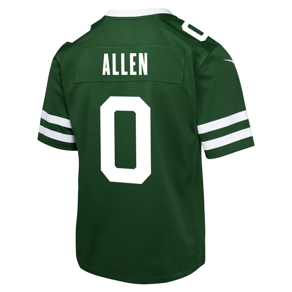 Youth New York Jets Braelon Allen Nike Green Team Game Jersey - Image 4