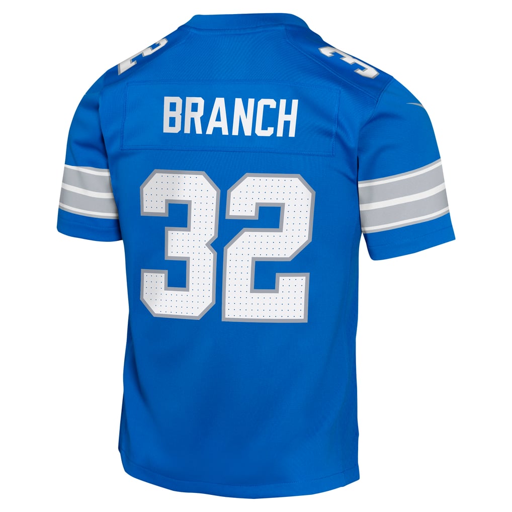 Youth Detroit Lions Brian Branch Nike Blue Game Jersey - Image 4