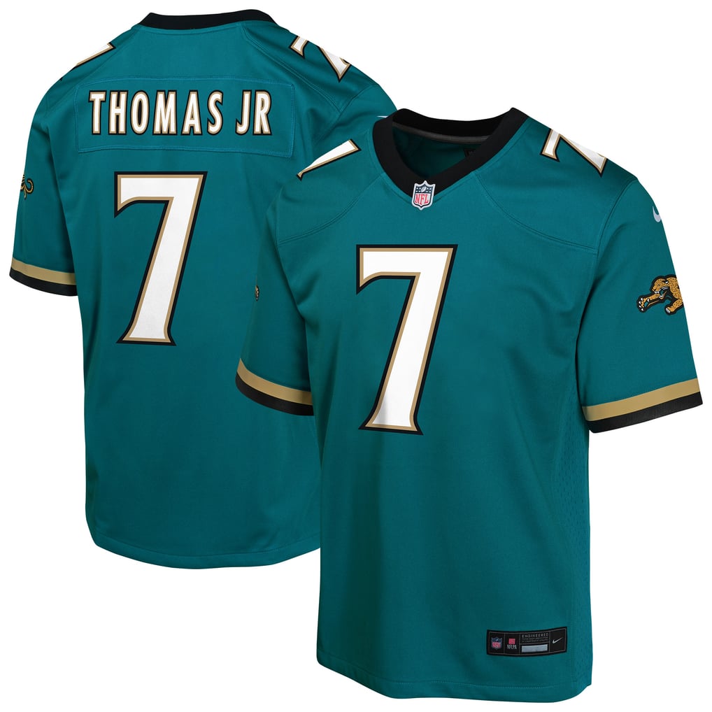 Youth Jacksonville Jaguars Brian Thomas Jr. Nike Teal Alternate 2 Prowler Throwback Game Jersey - Image 1