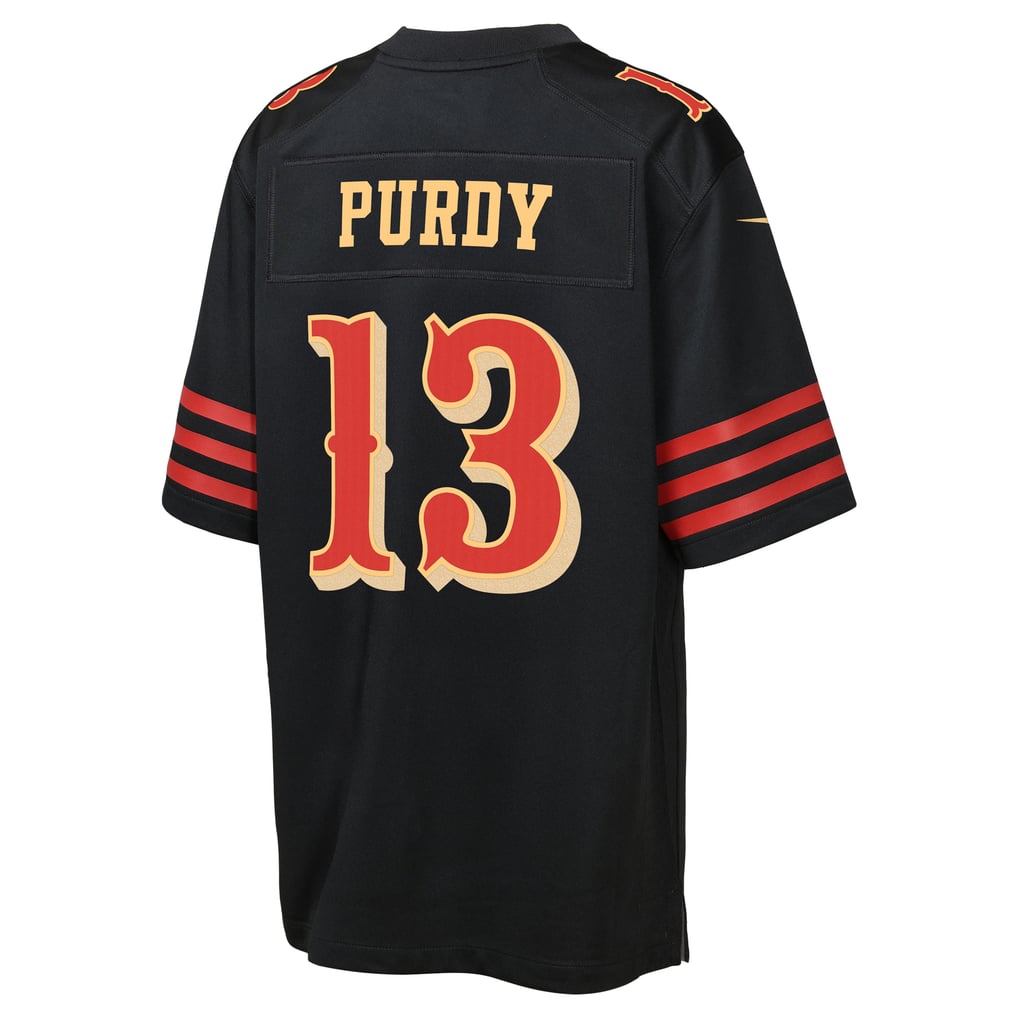 Youth San Francisco 49ers Brock Purdy Nike Black Rivalries Collection Game Jersey - Image 4