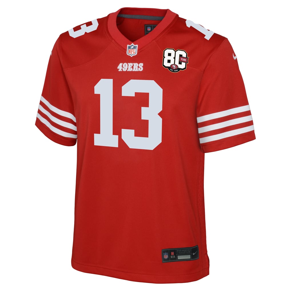 Youth San Francisco 49ers Brock Purdy Nike Scarlet 80th Anniversary Game Jersey - Image 3