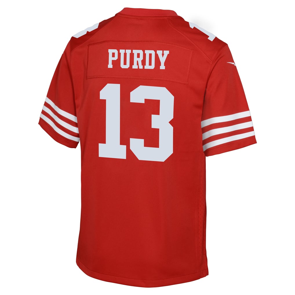 Youth San Francisco 49ers Brock Purdy Nike Scarlet 80th Anniversary Game Jersey - Image 4