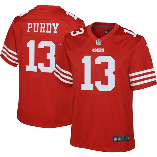 Youth San Francisco 49ers Brock Purdy Nike Scarlet Game Jersey - Image 1