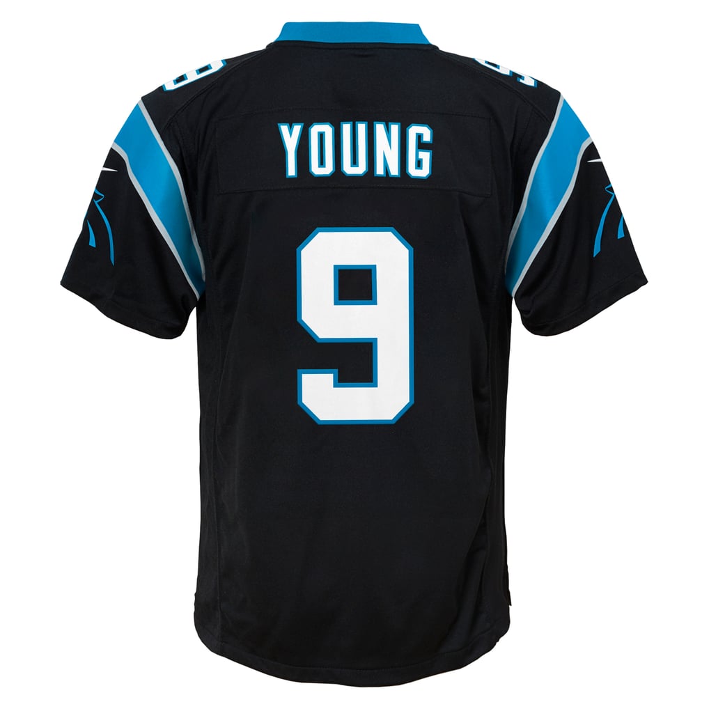 Youth Carolina Panthers Bryce Young Nike Black Game Jersey - Image 4