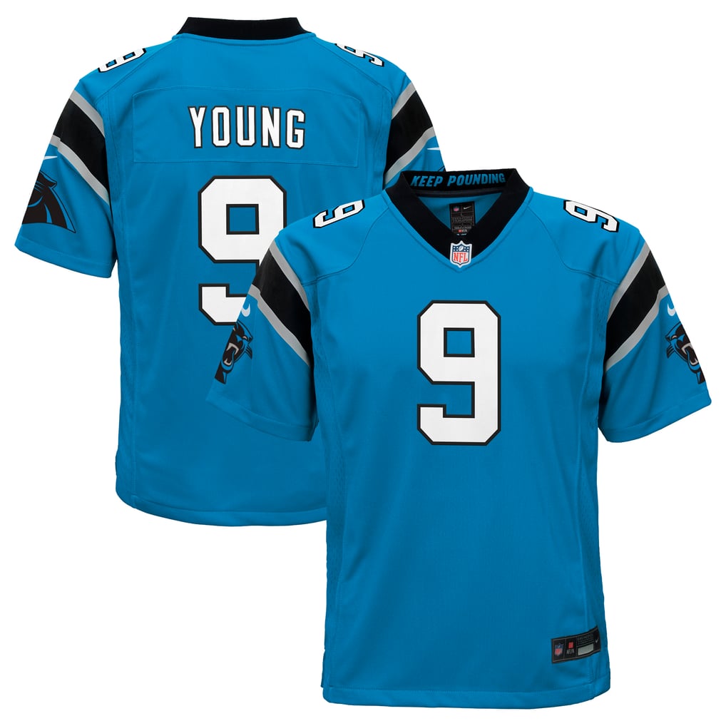 Youth Carolina Panthers Bryce Young Nike Blue Game Jersey - Image 2