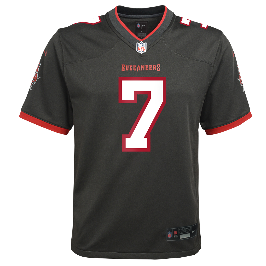 Youth Tampa Bay Buccaneers Bucky Irving Nike Pewter Alternate Game Jersey - Image 3