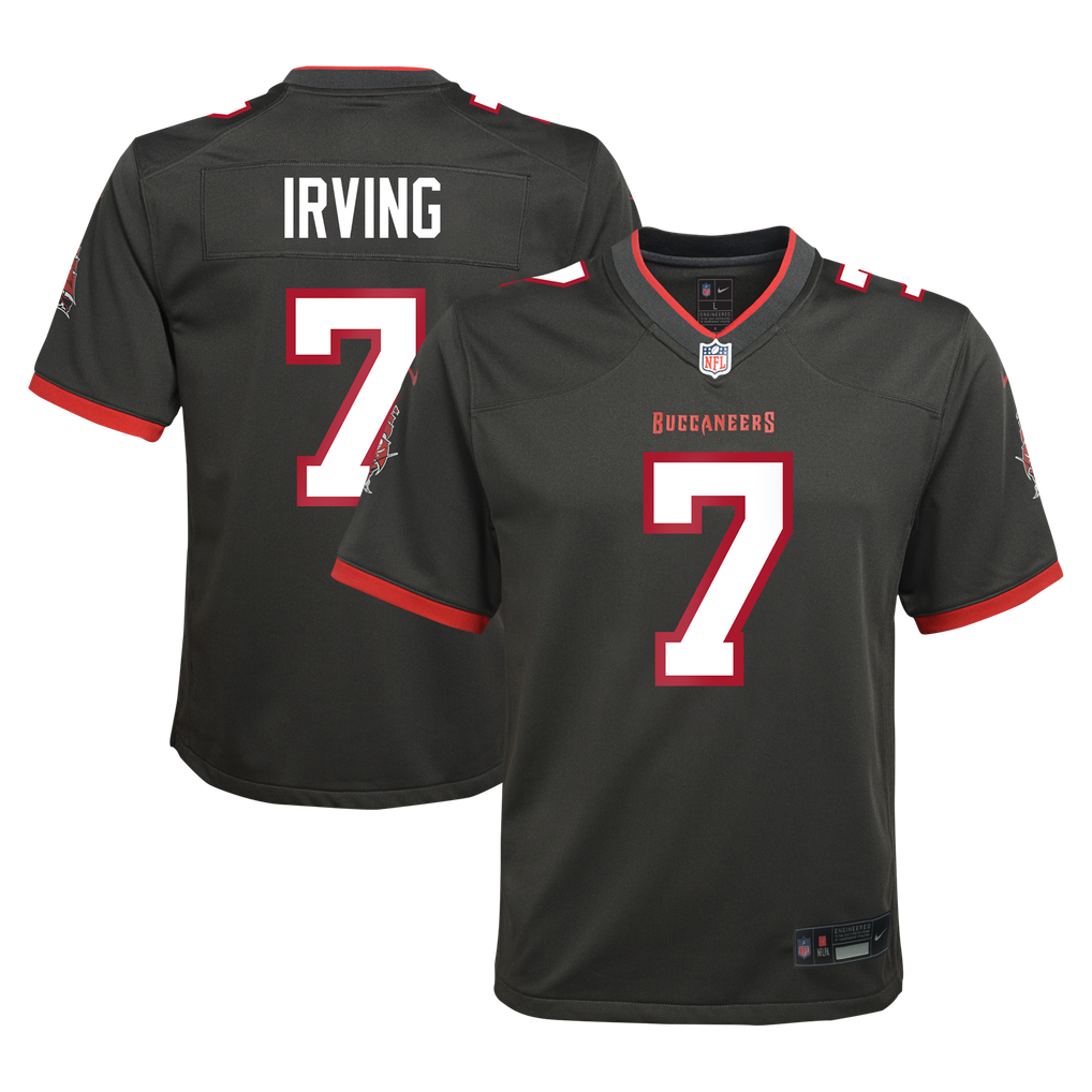 Youth Tampa Bay Buccaneers Bucky Irving Nike Pewter Alternate Game Jersey - Image 1