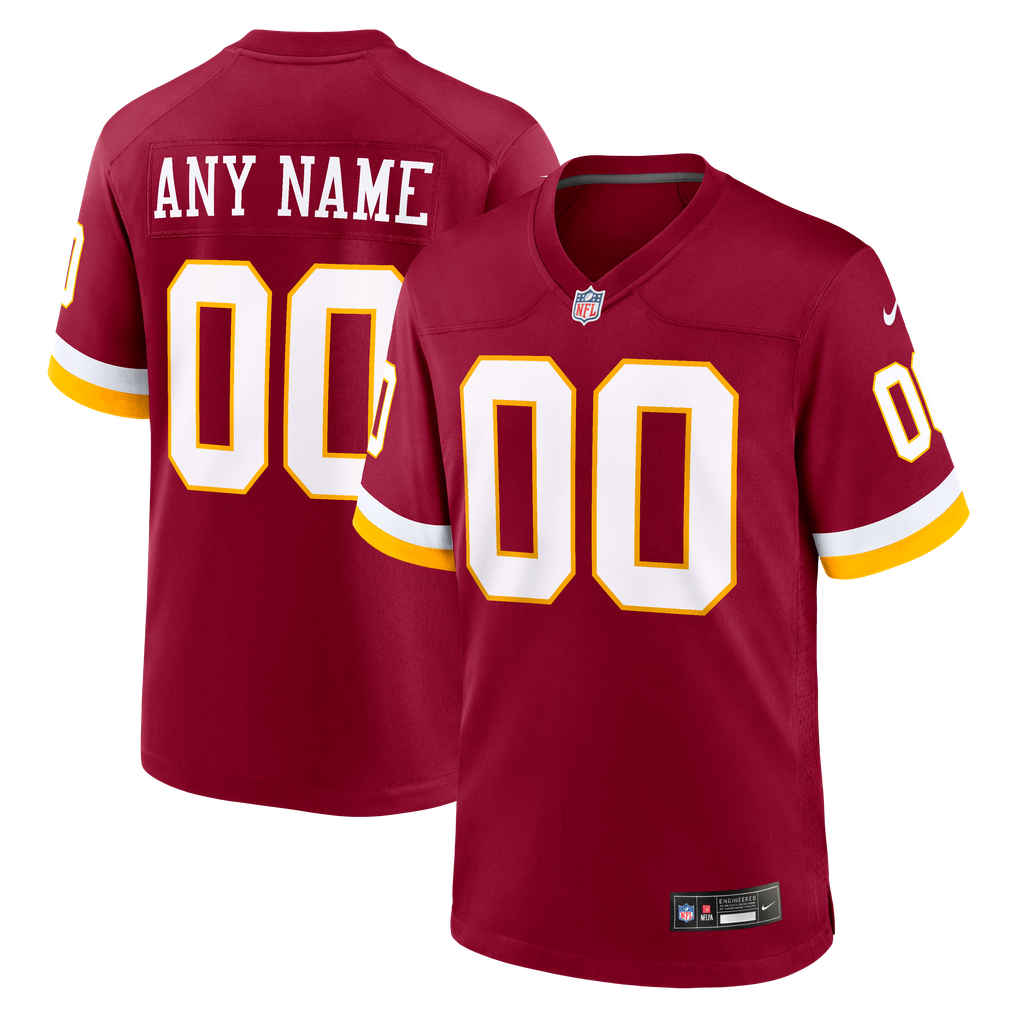 Youth Washington Commanders Nike Burgundy Custom Game Jersey - Image 2