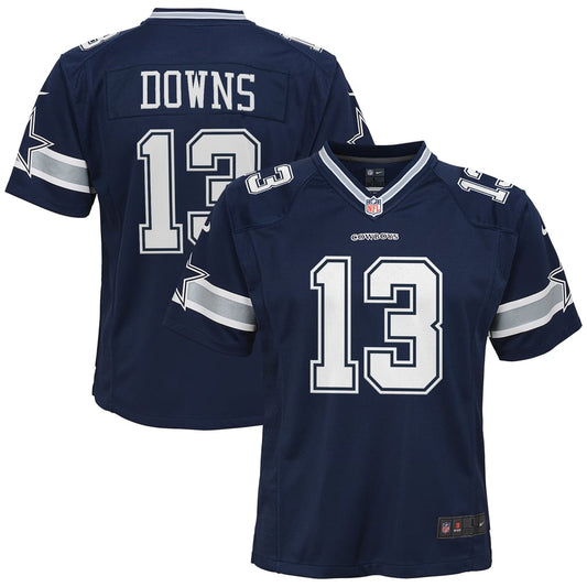 Youth Dallas Cowboys Caleb Downs Nike Navy Team Game Jersey - Image 1