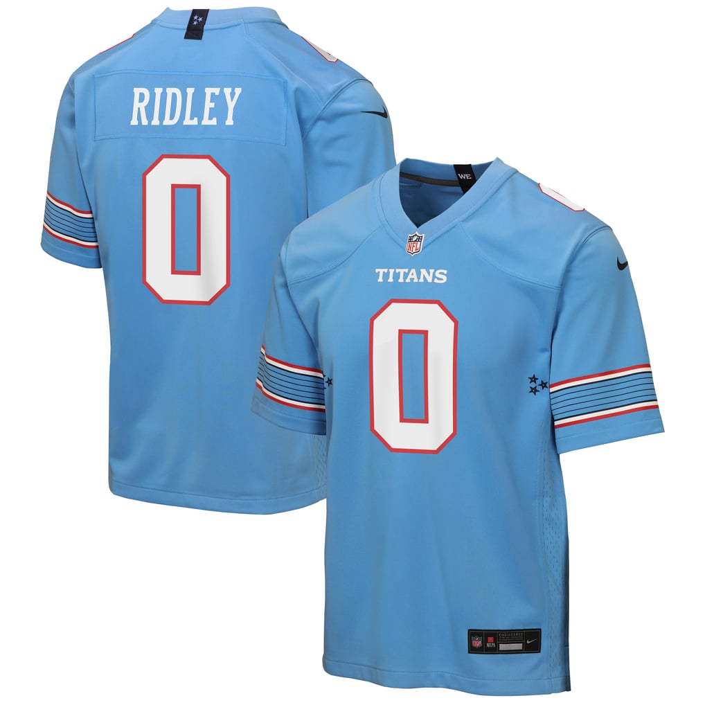 Youth Tennessee Titans Calvin Ridley Nike Light Blue Game Jersey - Image 2