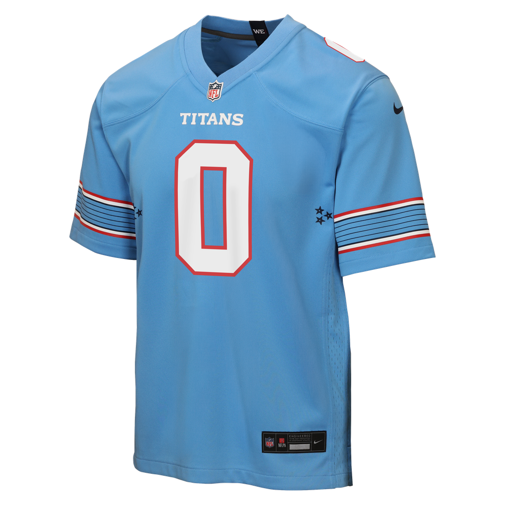 Youth Tennessee Titans Calvin Ridley Nike Light Blue Game Jersey - Image 3