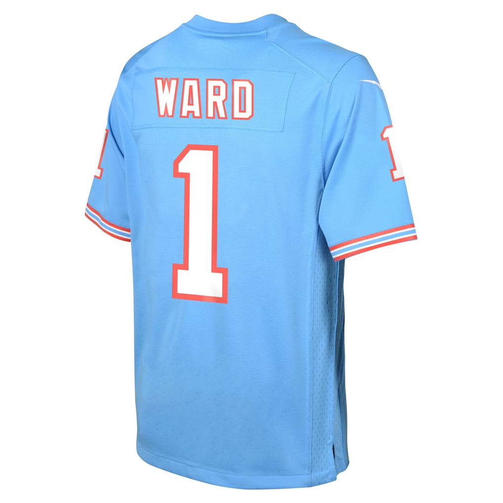 Youth Tennessee Titans Cameron Ward Nike Light Blue Alternate Game Jersey - Image 4