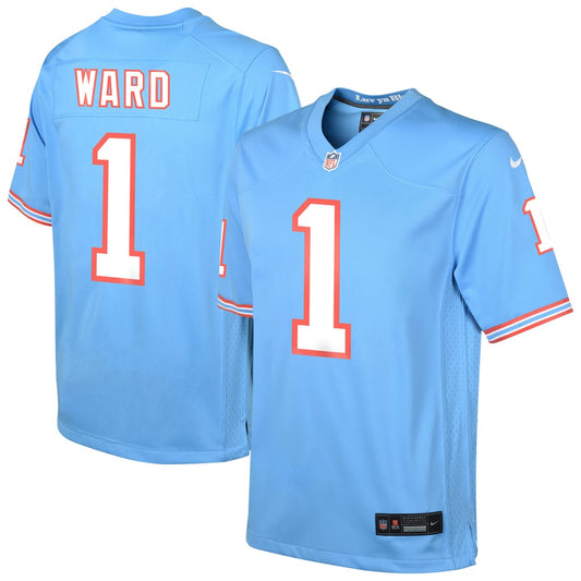 Youth Tennessee Titans Cameron Ward Nike Light Blue Alternate Game Jersey - Image 1