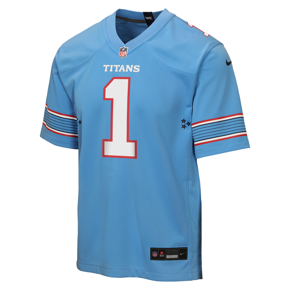 Youth Tennessee Titans Cameron Ward Nike Light Blue Game Jersey - Image 3