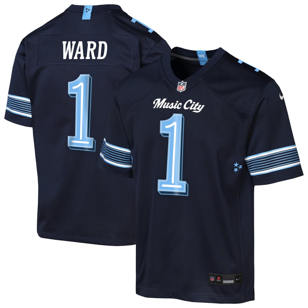 Youth Tennessee Titans Cameron Ward Nike Navy 2026 Rivalries Collection Game Jersey - Image 2