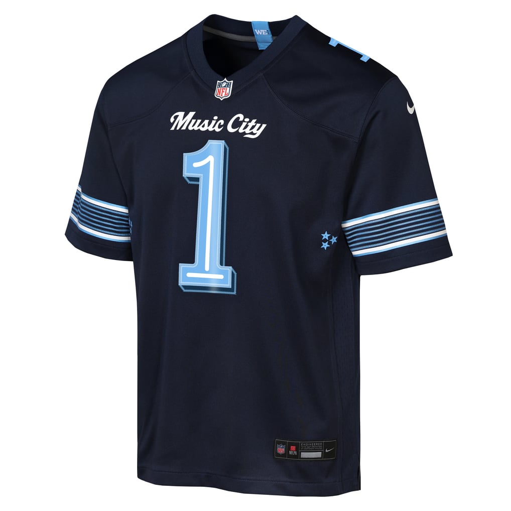 Youth Tennessee Titans Cameron Ward Nike Navy 2026 Rivalries Collection Game Jersey - Image 3