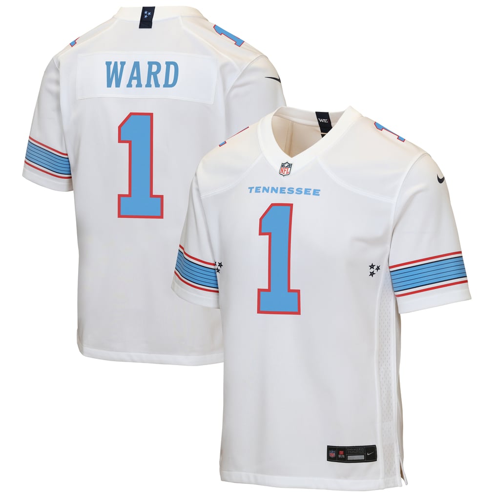 Youth Tennessee Titans Cameron Ward Nike White Game Jersey - Image 2