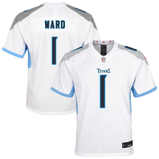 Youth Tennessee Titans Cameron Ward Nike White White Game Jersey - Image 1