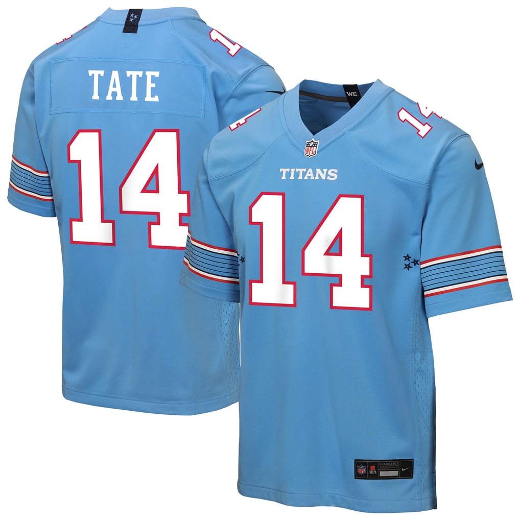 Youth Tennessee Titans Carnell Tate Nike Light Blue Team Game Jersey - Image 1