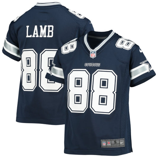 Youth Dallas Cowboys CeeDee Lamb Nike Navy Player Game Jersey - Image 1