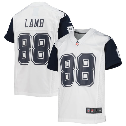 Youth Dallas Cowboys CeeDee Lamb Nike White Alternate Game Jersey - Image 1