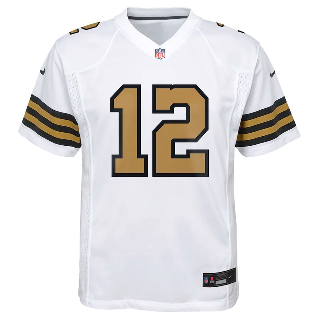 Youth New Orleans Saints Chris Olave Nike White Game Jersey - Image 3