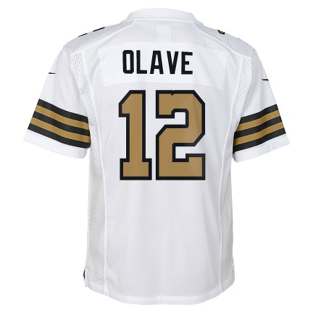 Youth New Orleans Saints Chris Olave Nike White Game Jersey - Image 4