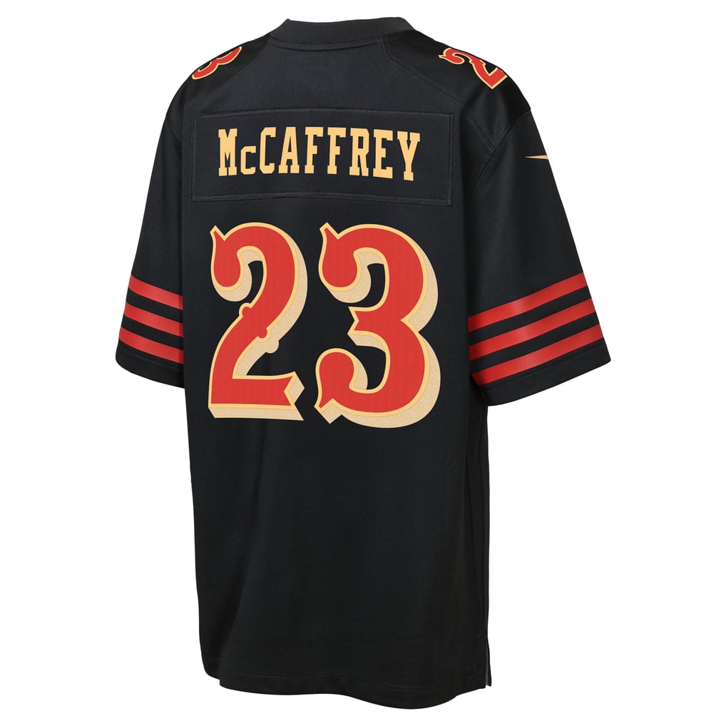 Youth San Francisco 49ers Christian McCaffrey Nike Black 2025 Rivalries Collection Game Jersey - Image 4