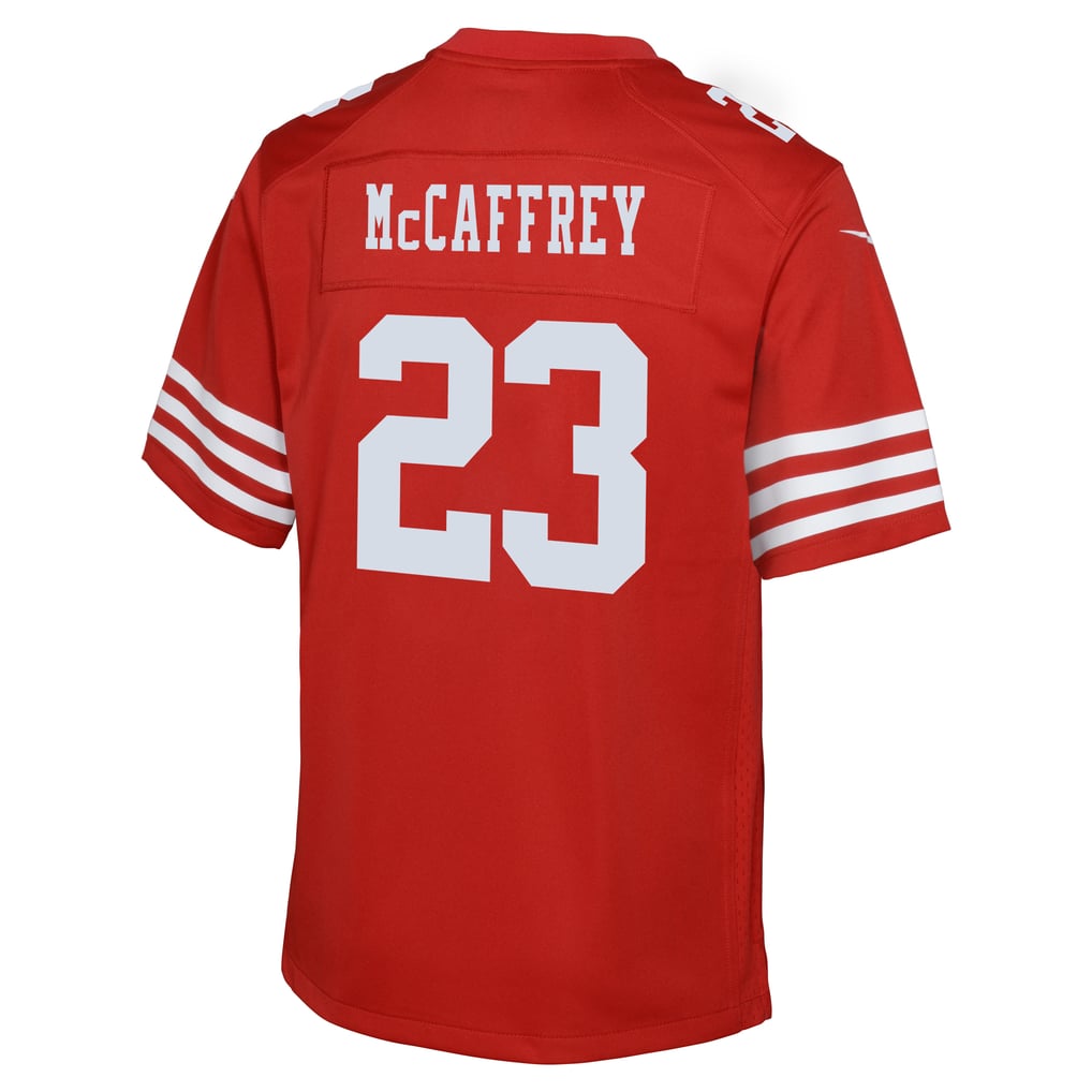 Youth San Francisco 49ers Christian McCaffrey Nike Scarlet 80th Anniversary Game Jersey - Image 4