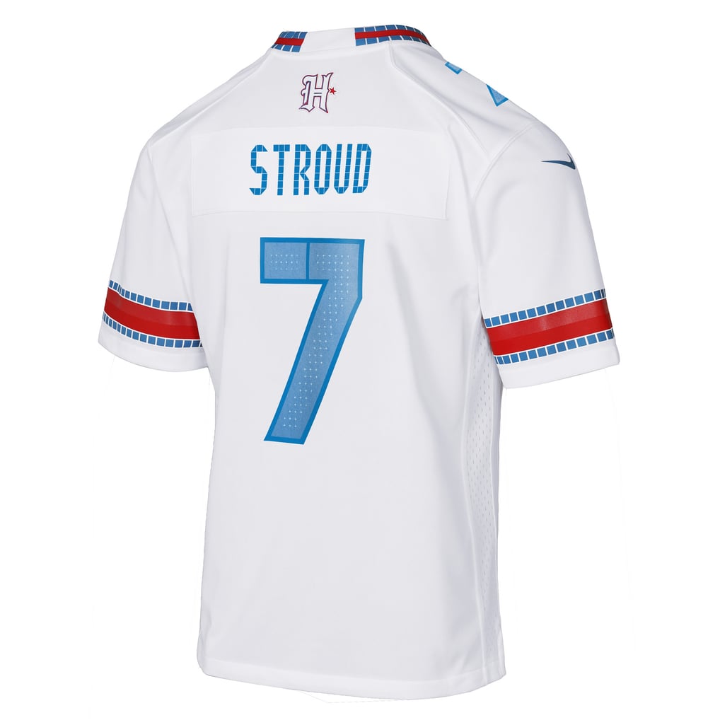 Youth Houston Texans C.J. Stroud Nike White 2026 Rivalries Collection Game Jersey - Image 4