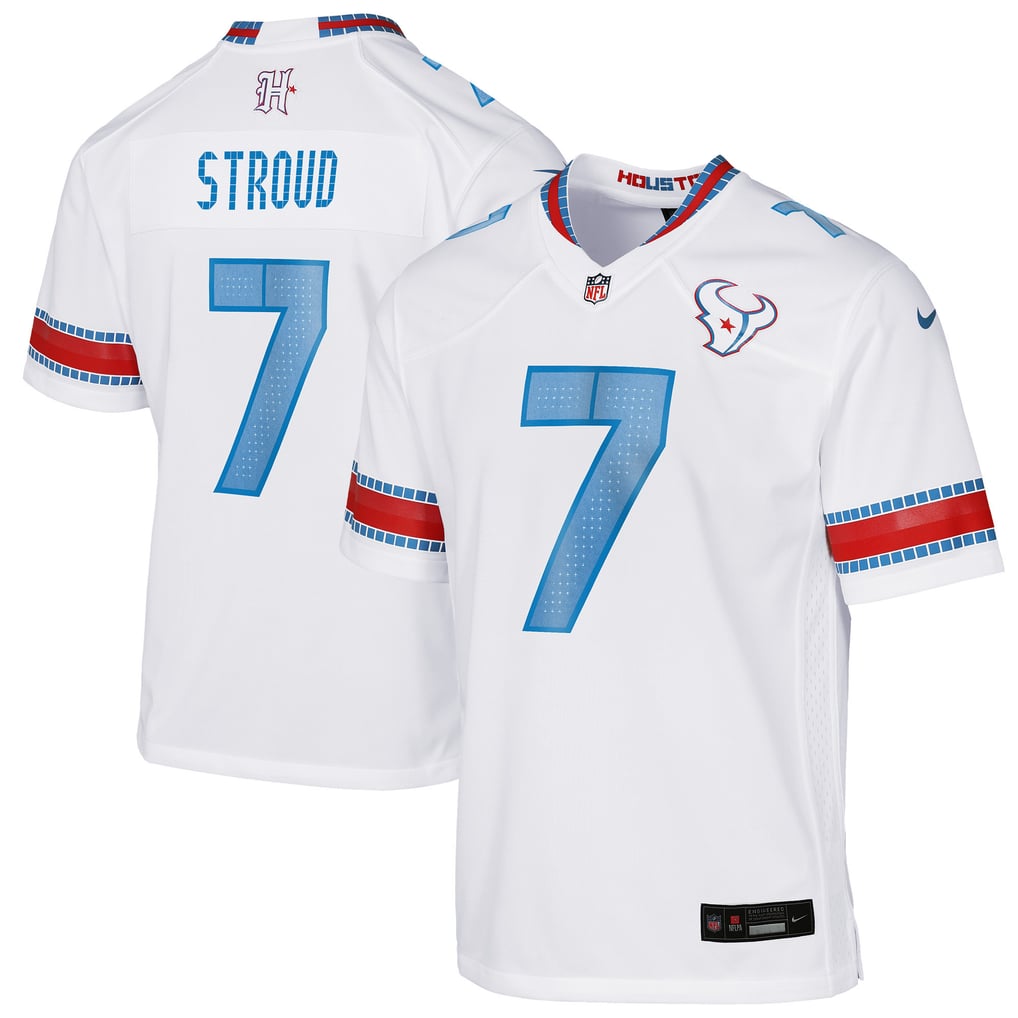 Youth Houston Texans C.J. Stroud Nike White 2026 Rivalries Collection Game Jersey - Image 1