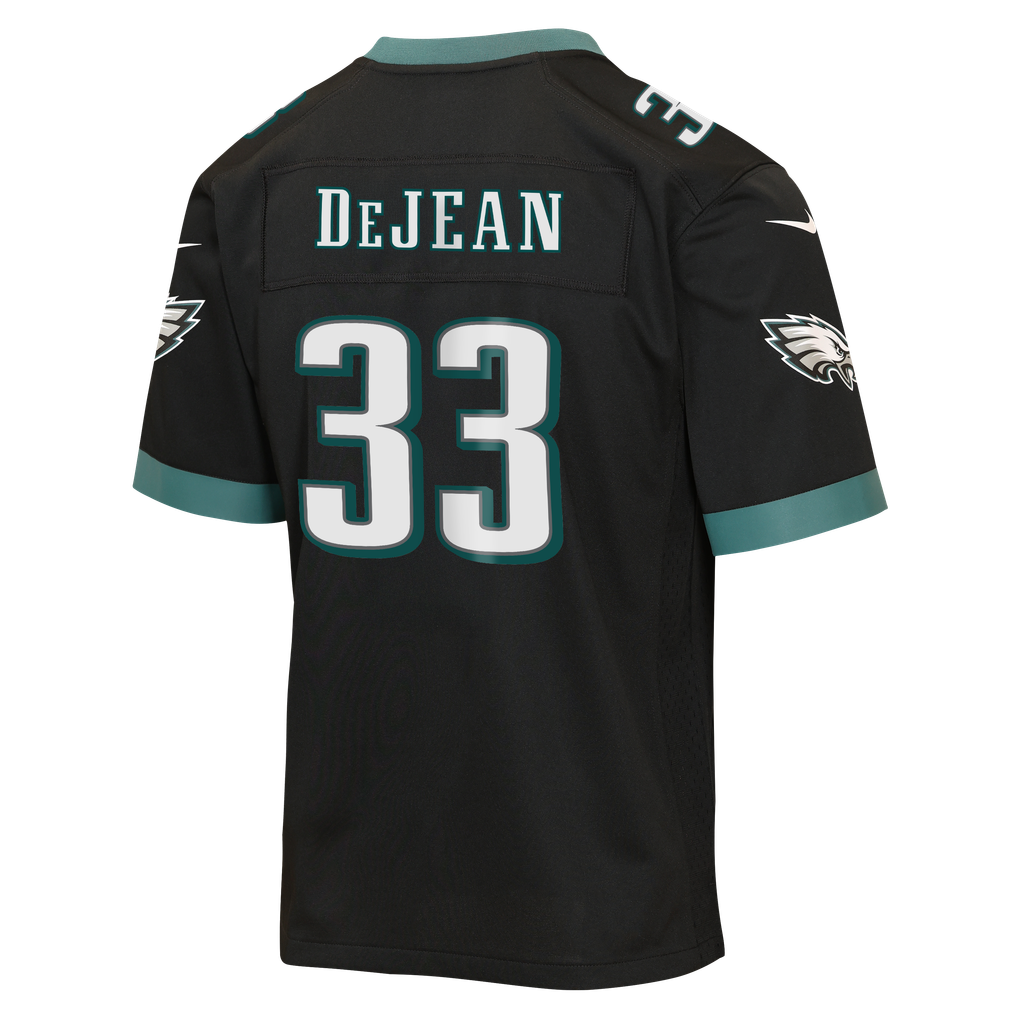 Youth Philadelphia Eagles Cooper DeJean Nike Black Alternate Game Jersey - Image 4