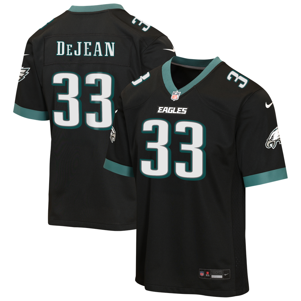 Youth Philadelphia Eagles Cooper DeJean Nike Black Alternate Game Jersey - Image 1