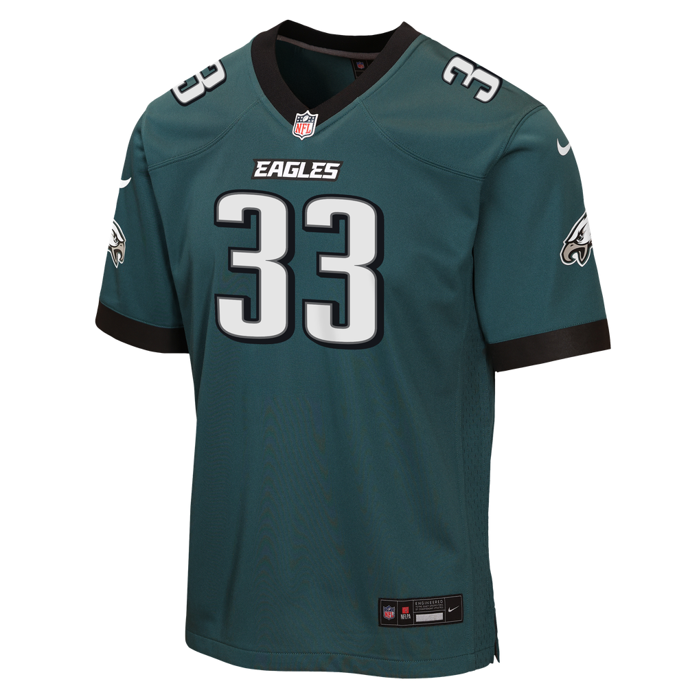 Youth Philadelphia Eagles Cooper DeJean Nike Midnight Green Team Game Jersey - Image 3