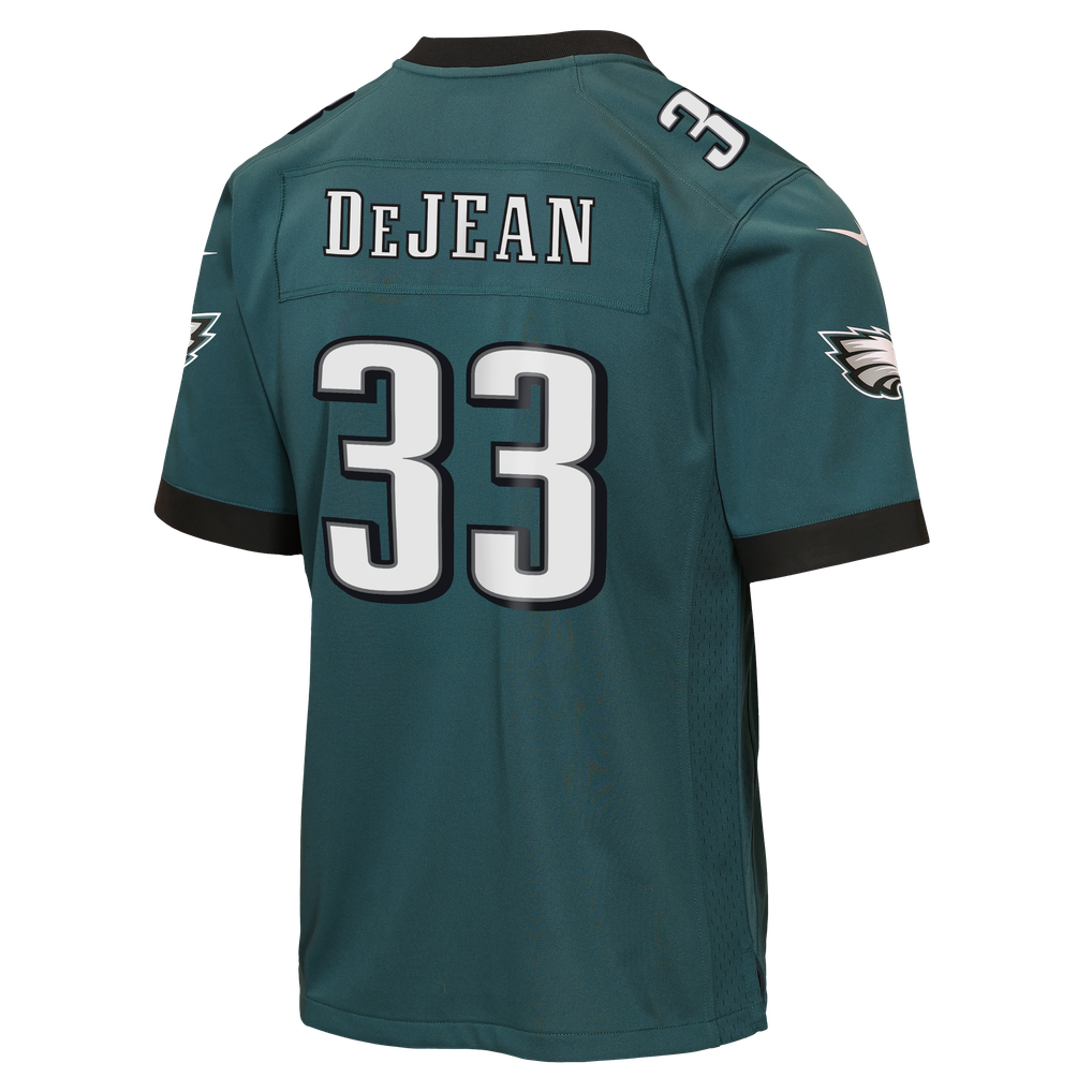 Youth Philadelphia Eagles Cooper DeJean Nike Midnight Green Team Game Jersey - Image 4