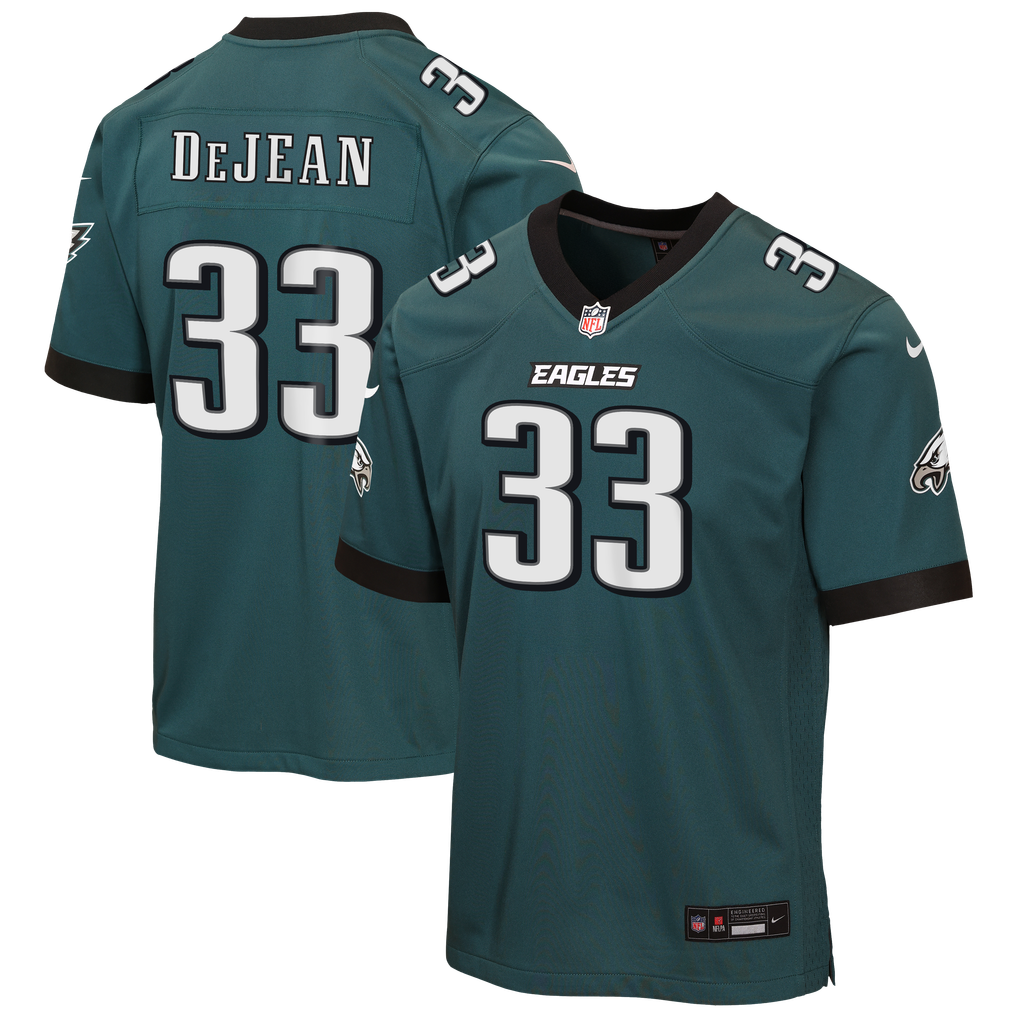 Youth Philadelphia Eagles Cooper DeJean Nike Midnight Green Team Game Jersey - Image 1
