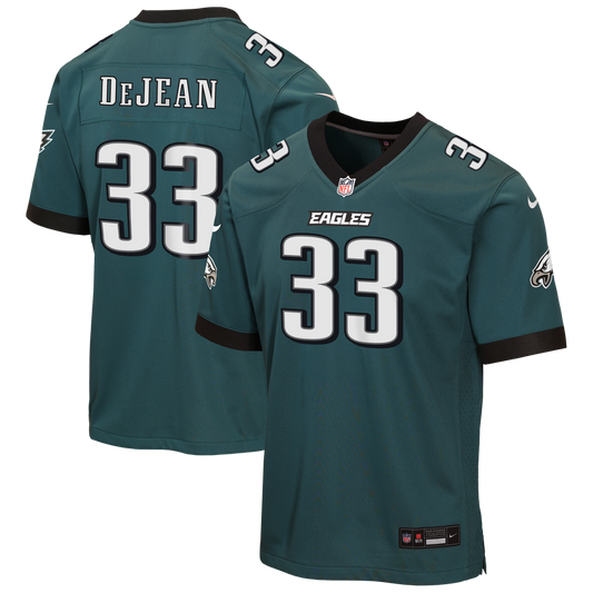 Youth Philadelphia Eagles Cooper DeJean Nike Midnight Green Team Game Jersey - Image 1