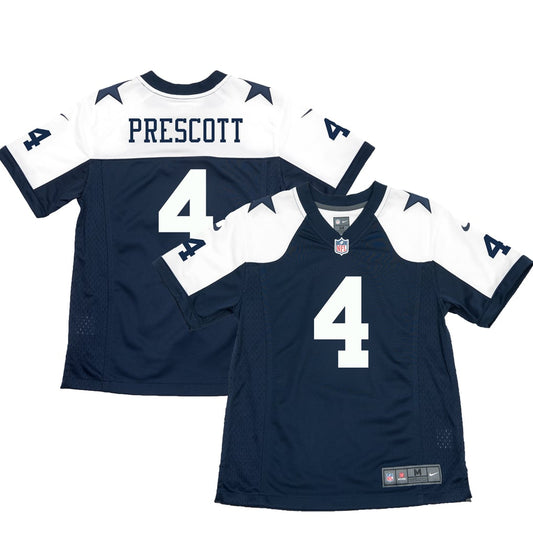 Youth Dallas Cowboys Dak Prescott Nike Navy Throwback Game Jersey - Image 1