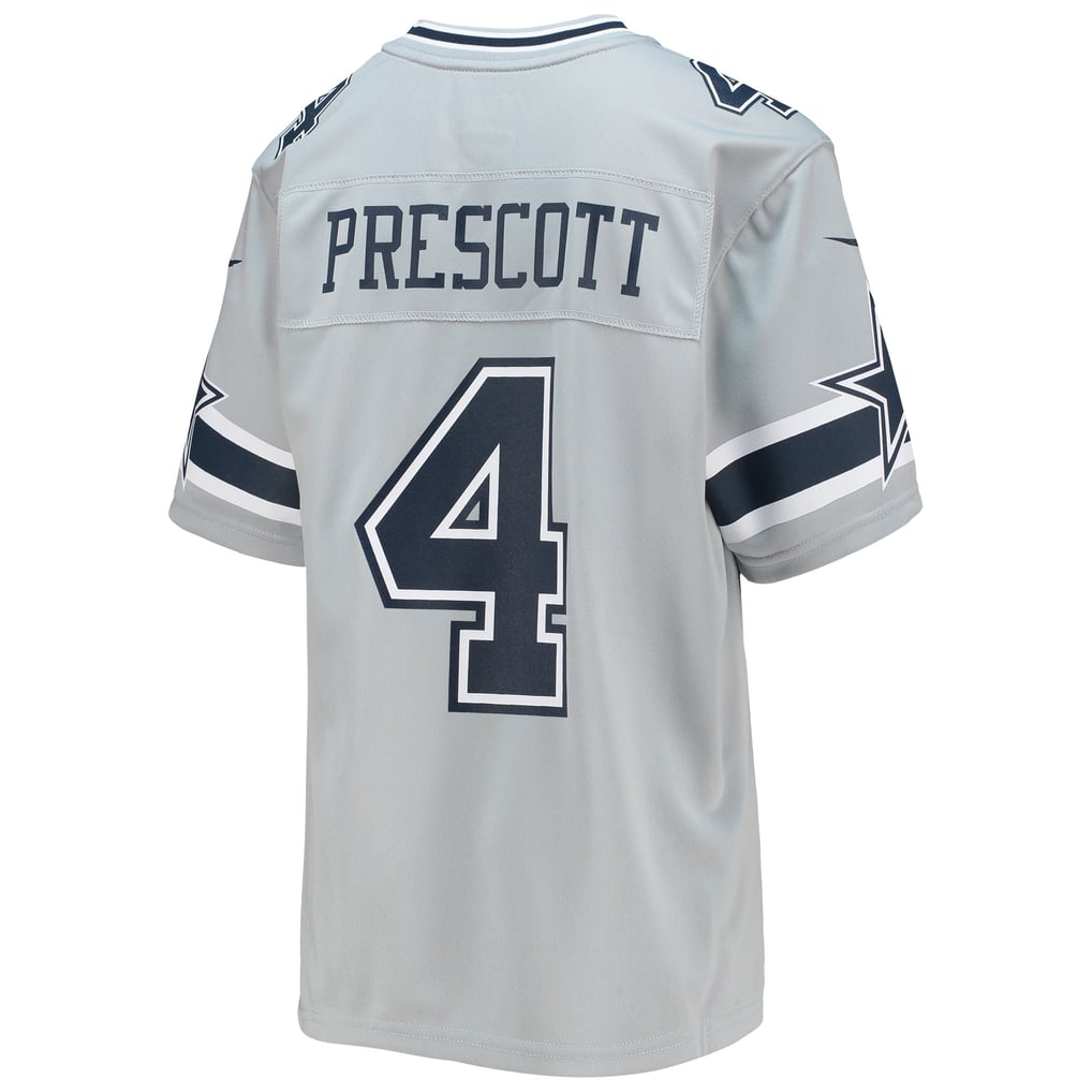Youth Dallas Cowboys Dak Prescott Nike Silver Inverted Team Game Jersey - Image 4