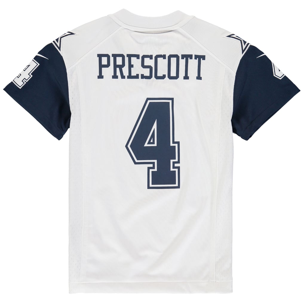 Youth Dallas Cowboys Dak Prescott Nike White Color Rush Game Jersey - Image 4