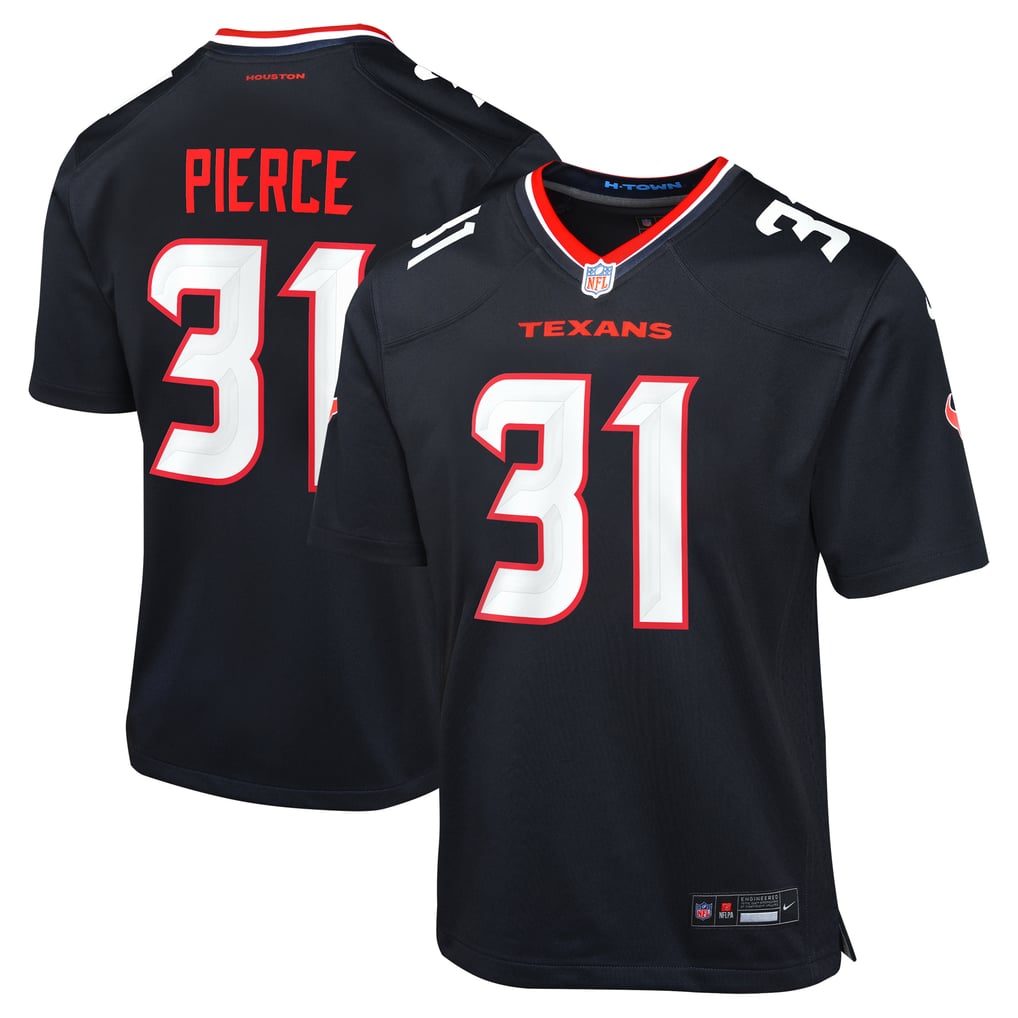 Youth Houston Texans Dameon Pierce Nike Navy Game Jersey - Image 2
