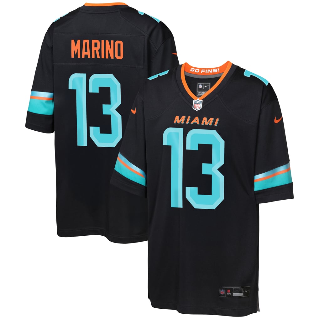 Youth Miami Dolphins Dan Marino Nike Pitch Blue Rivalries Collection Game Jersey - Image 2