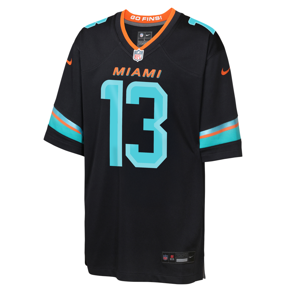 Youth Miami Dolphins Dan Marino Nike Pitch Blue Rivalries Collection Game Jersey - Image 3