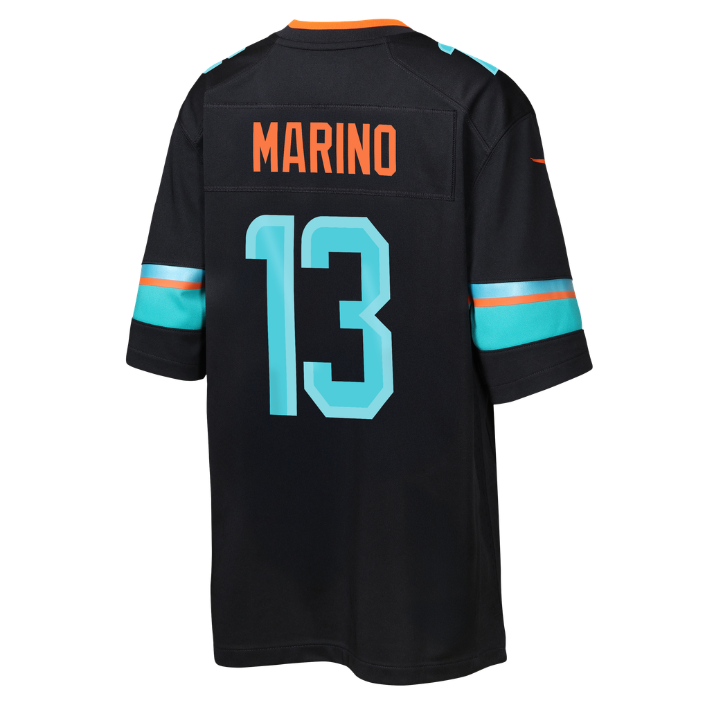 Youth Miami Dolphins Dan Marino Nike Pitch Blue Rivalries Collection Game Jersey - Image 4