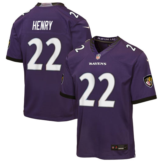 Youth Baltimore Ravens Derrick Henry Nike Purple Game Jersey