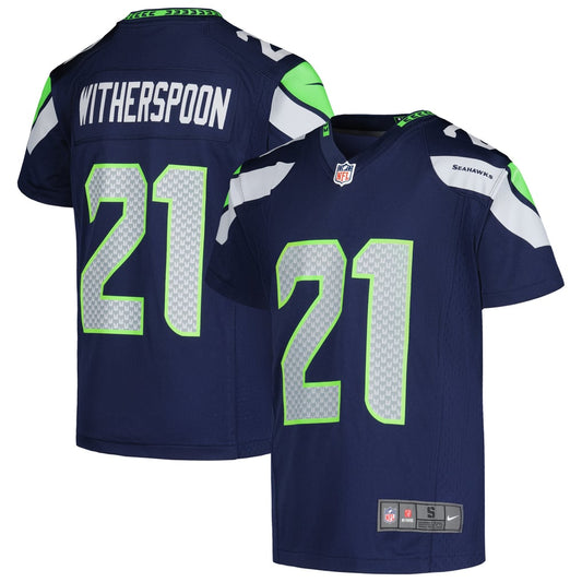 Youth Seattle Seahawks Devon Witherspoon Nike College Navy Game Jersey - Image 1